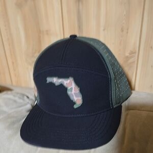 Navy and Green Florida Trucker Hat